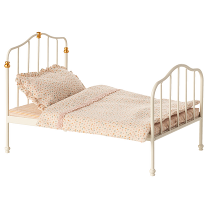 Maileg Vintage Doppelbett Cremefarben Elternmäuse
