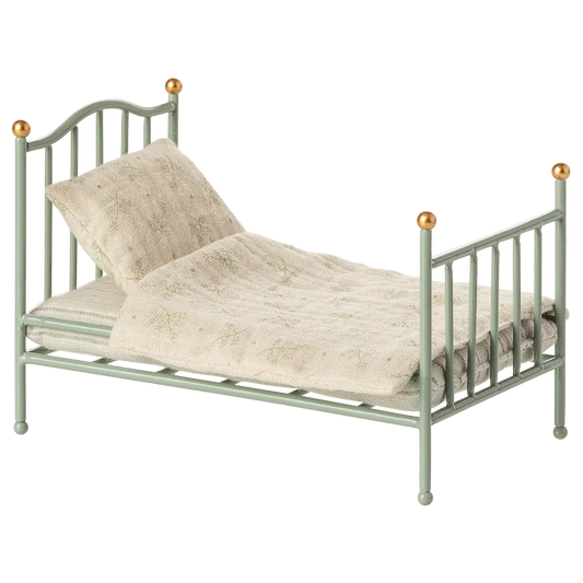 Maileg vintage Einzelbett Maus mint