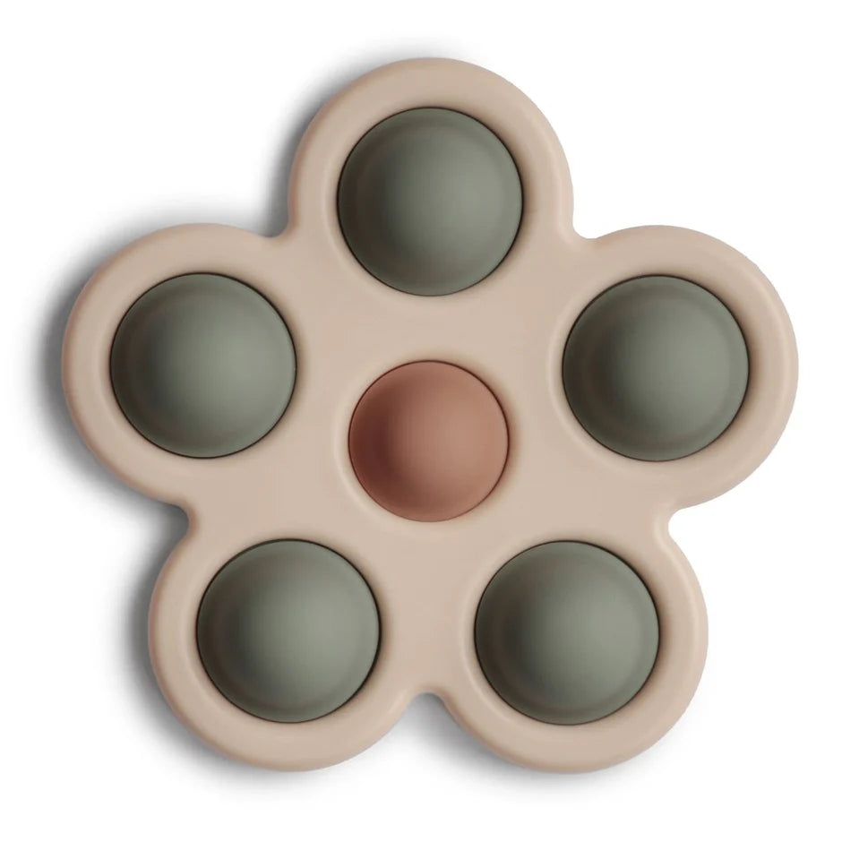Mushie Blume Sensorik-Spielzeug Silikon