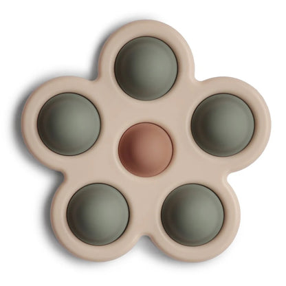 Mushie Blume Sensorik-Spielzeug Silikon