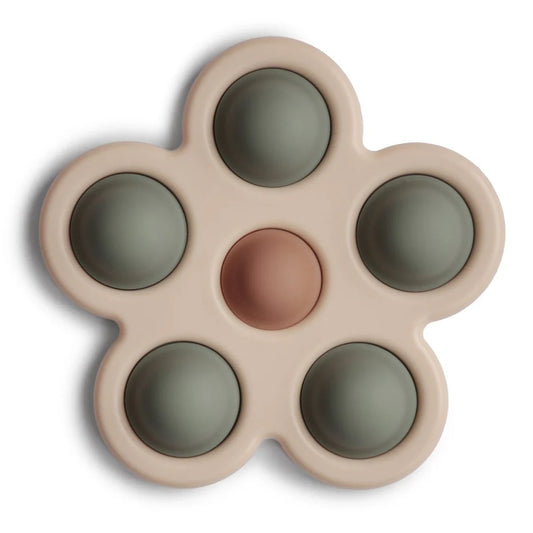 Mushie Blume Sensorik-Spielzeug Silikon