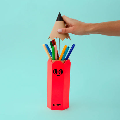 Omy Pencil Box Riesen-Stiftehalter Neon