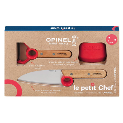 Opinel LE PETIT CHEF Kinder Küchen-Set, 3-teilig