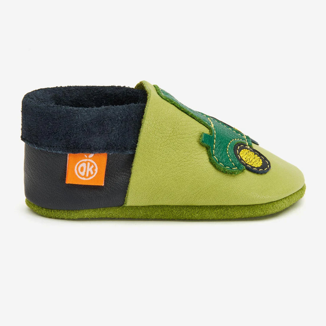 Orangenkinder Lederhausschuhe Herbert der Trecker