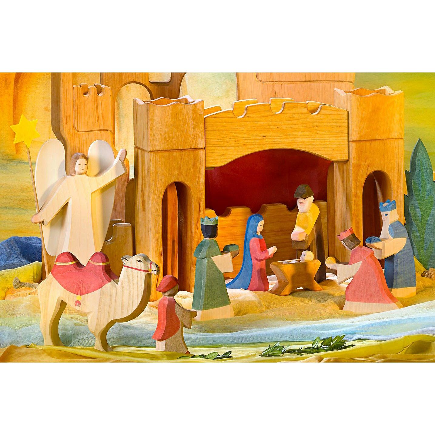 Ostheimer König blau Krippenfigur