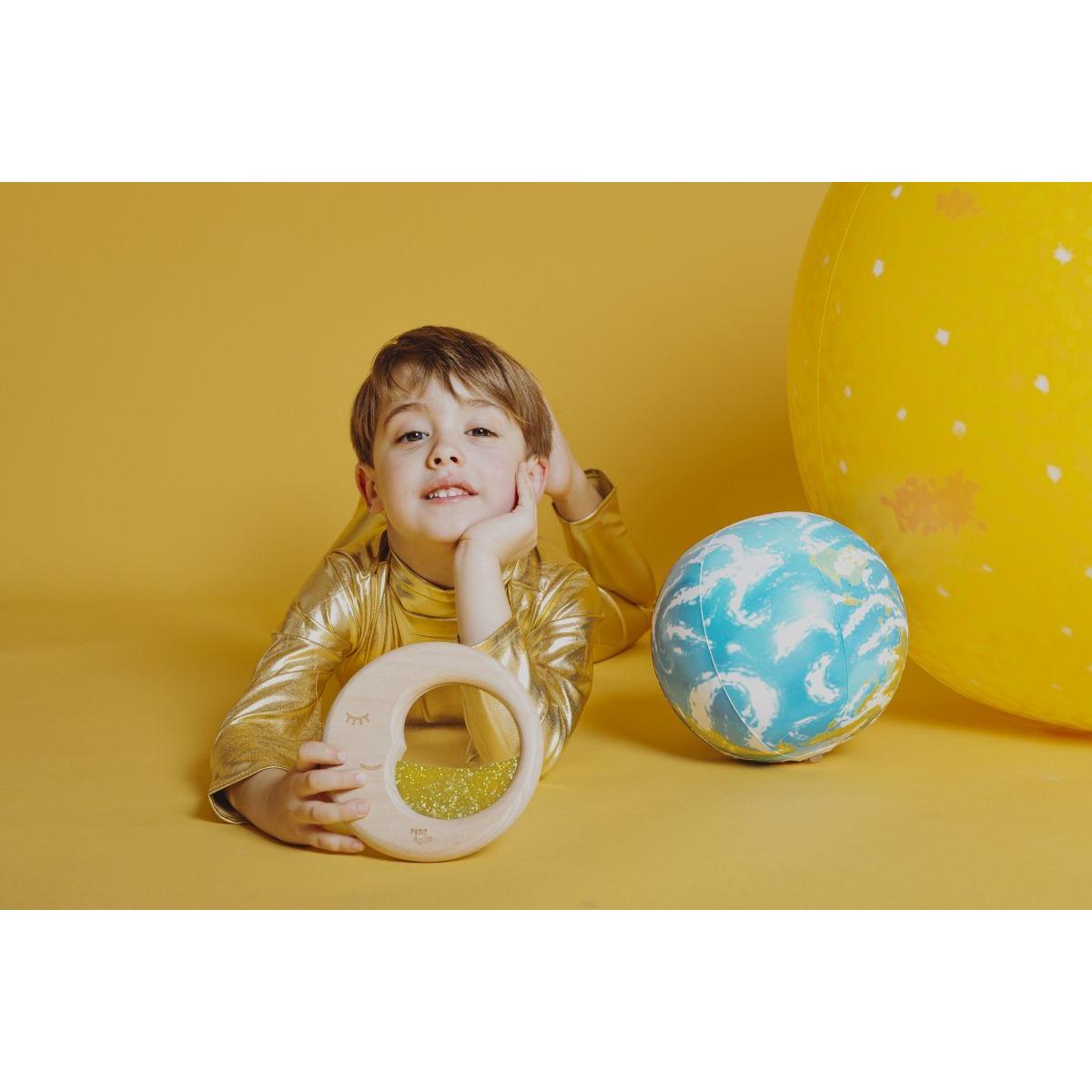 Petit Boum Sensorik-Spielzeug Mond gelb