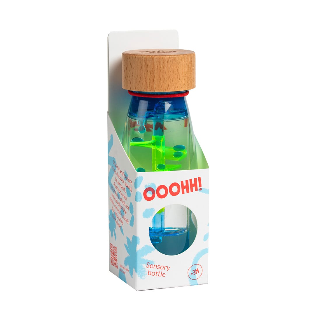 Petit boum Sensorikflasche move Spiral blau