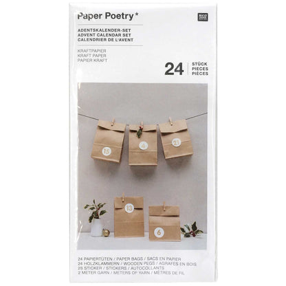 Rico Design Design Adventskalender Set 24 Tüten