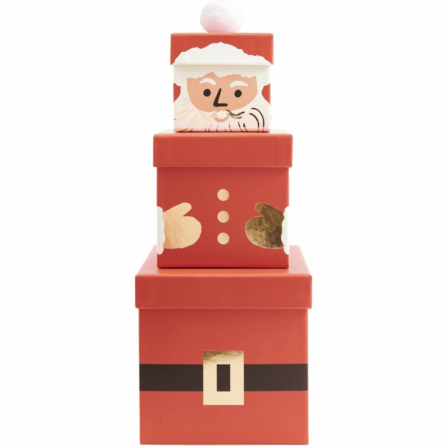 Rico Design Geschenkboxen Set Weihnachtsmann