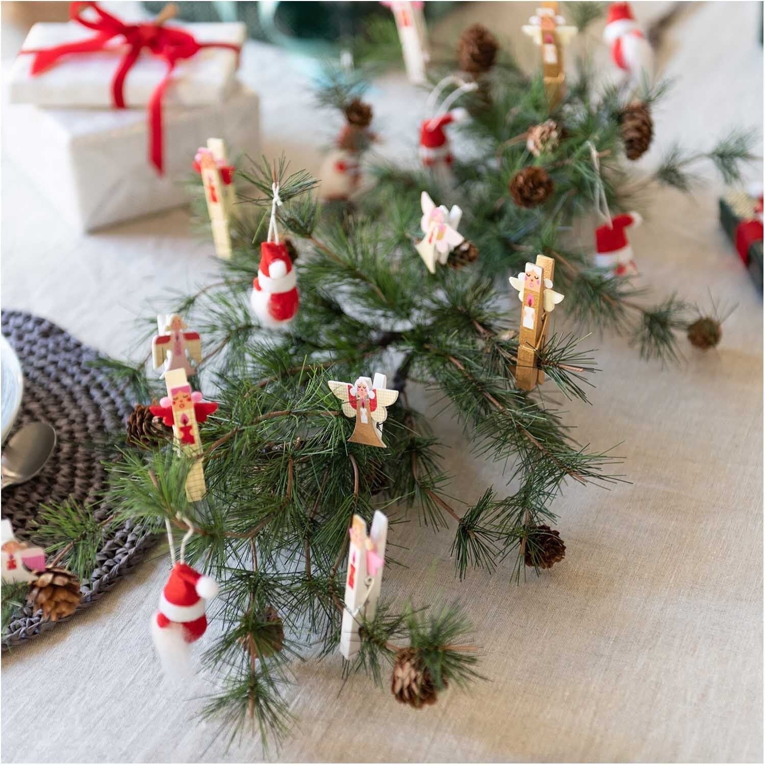 Rico Design Holzklammern Engel 3,5 cm - 4 Stück
