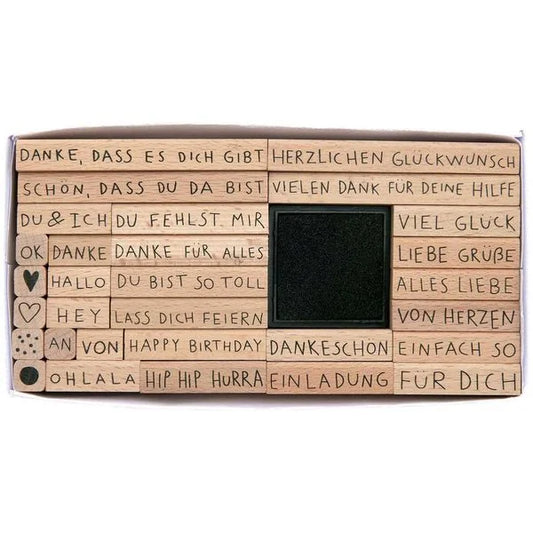 Rico Design Paper Poetry Stempelset Text