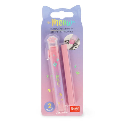 Legami Einschiebbares Radiergummi mit Nachfüllung - Meow