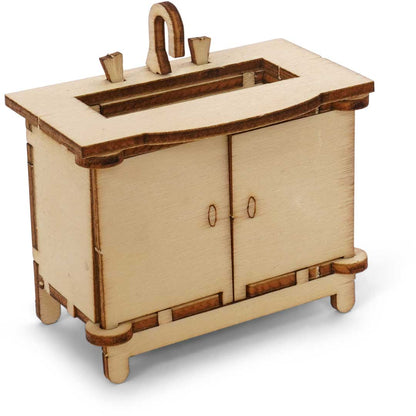 Sam & Julia Mäusehaus-Zimmer DIY Möbel-Baukastenset Badezimmer 1:12 Maßstab