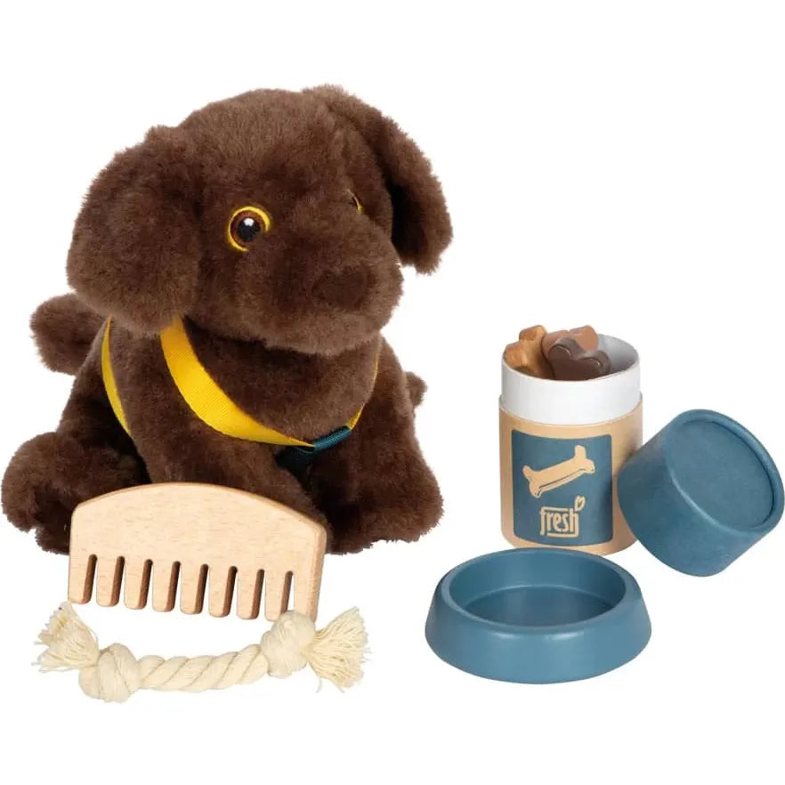 Small Foot Hund mit Tasche und Pflegeset