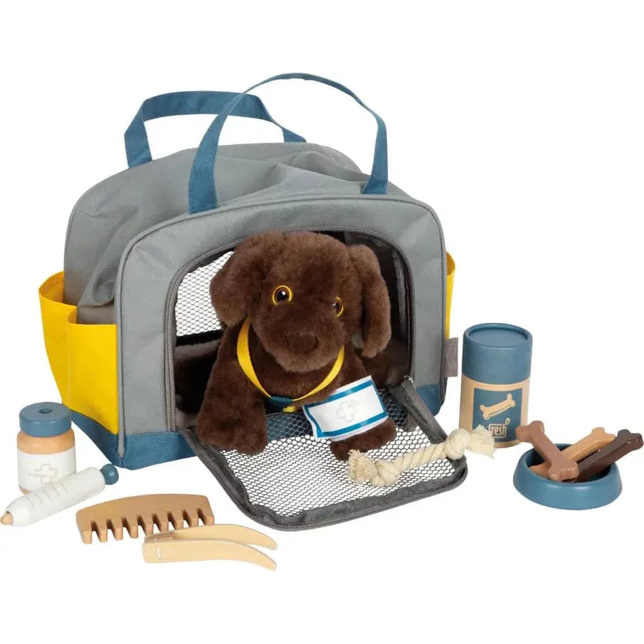 Small Foot Hund mit Tasche und Pflegeset