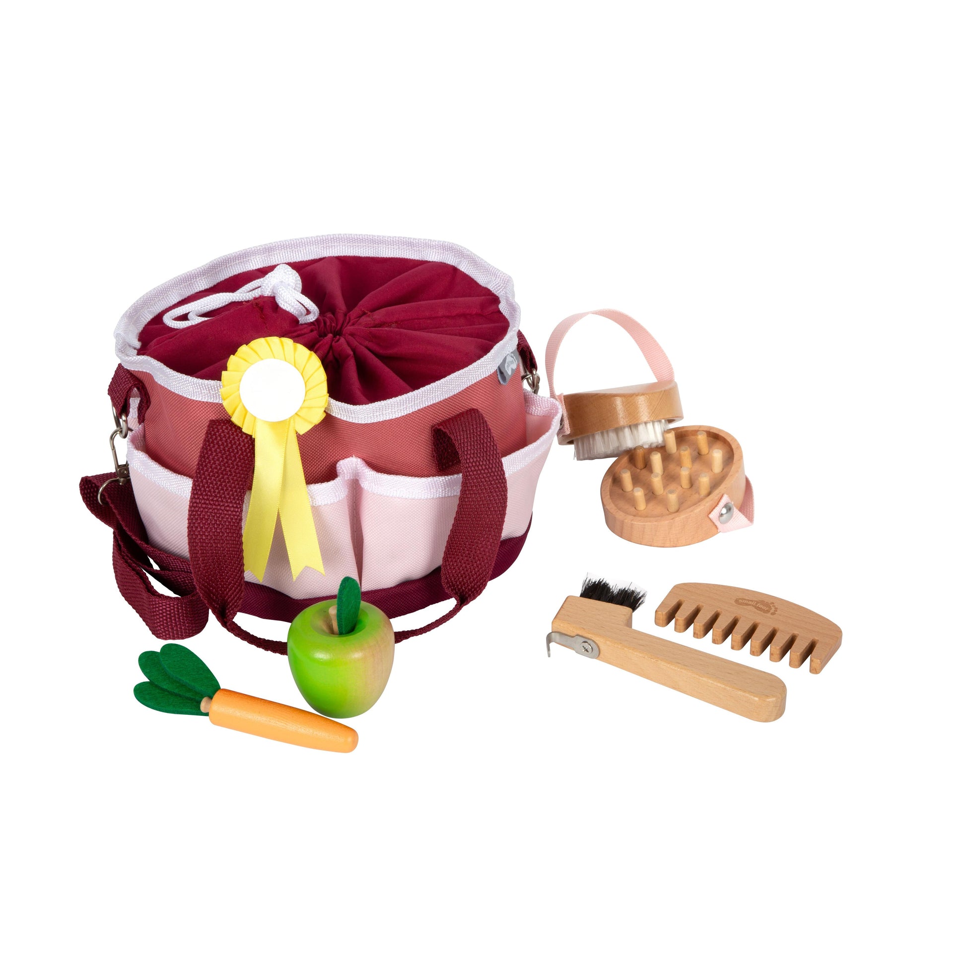 Small Foot Pferdepflegeset mit Tasche rot