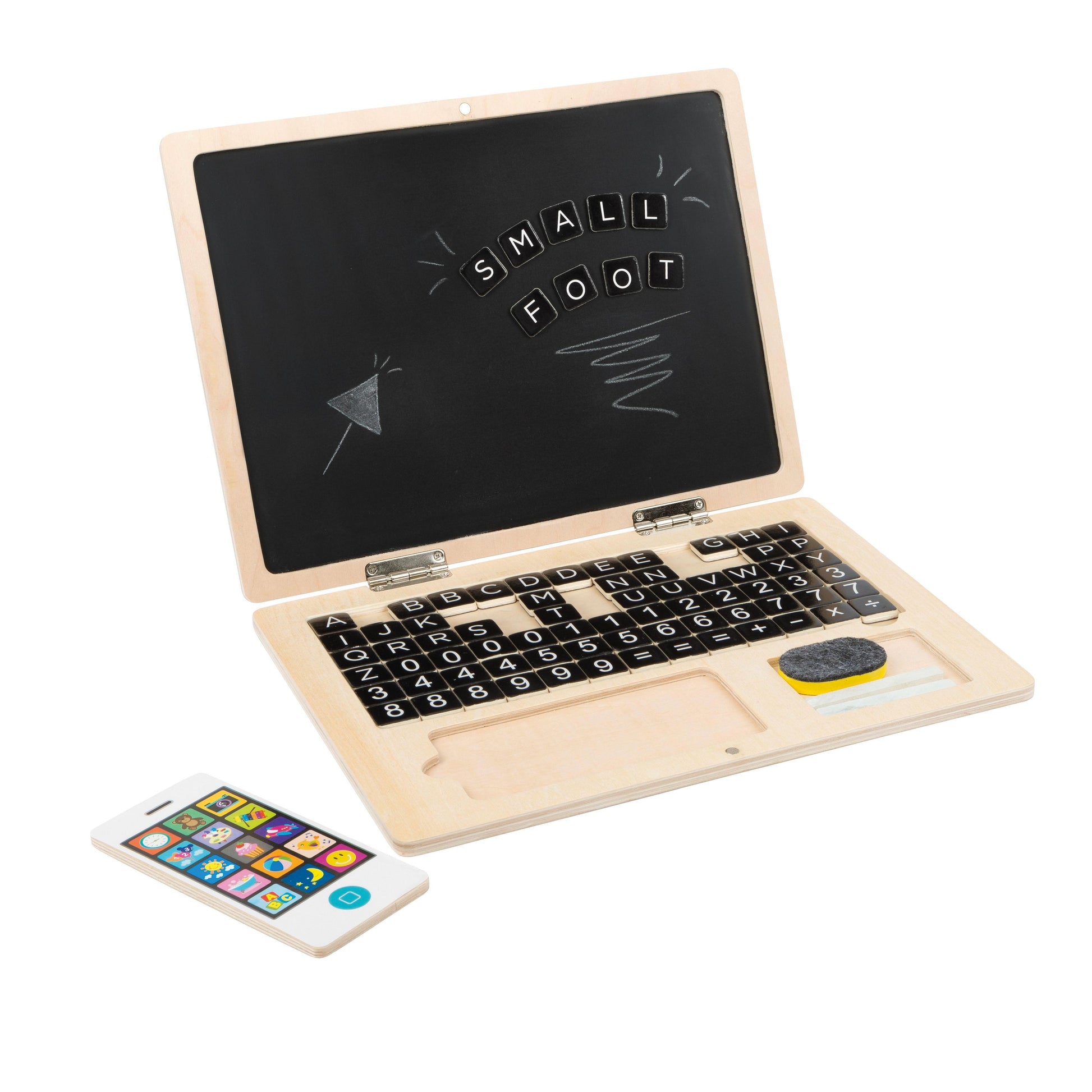 Smallfoot Holz-Laptop mit Magnettafel
