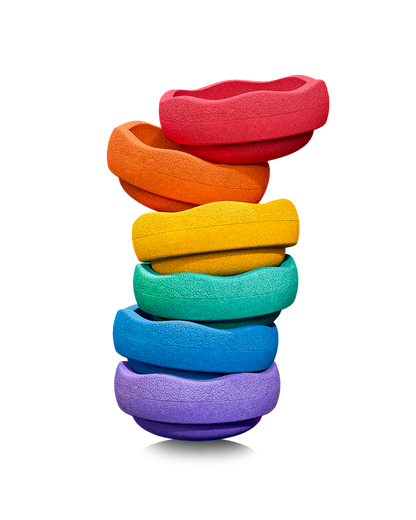 Stapelstein Spring Special Mini rainbow classic 6er Set