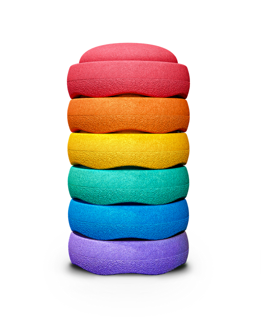 Stapelstein Spring Special Mini rainbow classic 6er Set