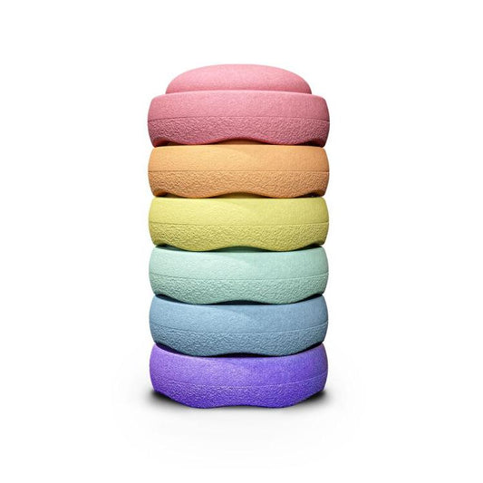 Stapelstein Original rainbow pastel 6er Set