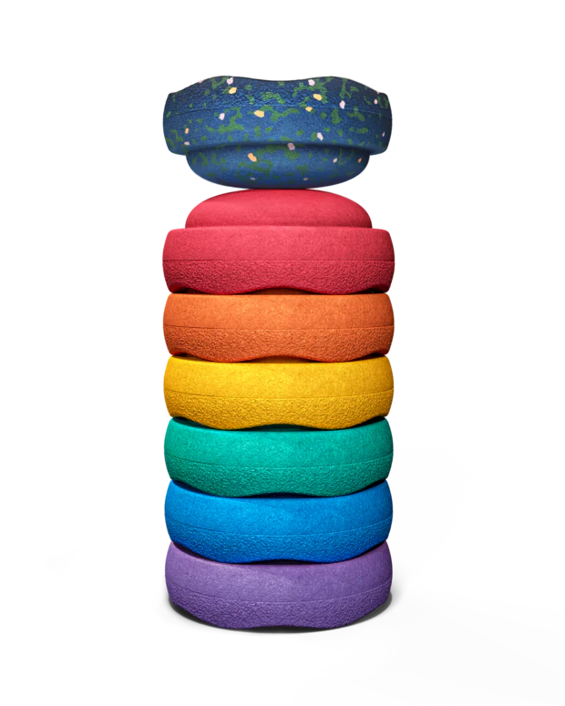 Stapelstein Spring Special Mini rainbow classic 6er Set inkl. gratis Stein