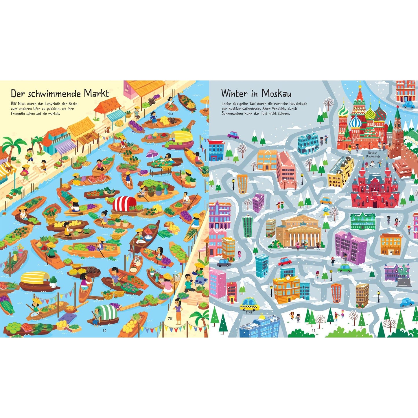 Usborne Der große Labyrinthe-Spaß: Rund um die Welt