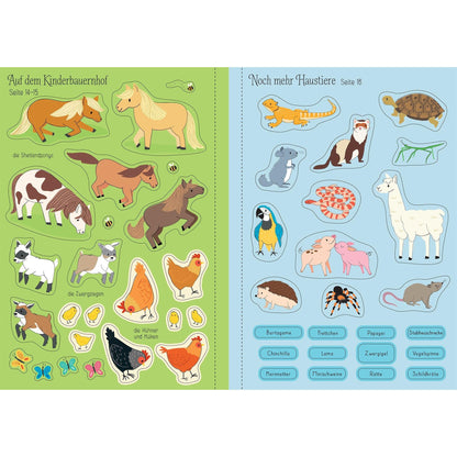 Usborne Mein Immer-wieder-Stickerbuch: Meine Haustiere 3+