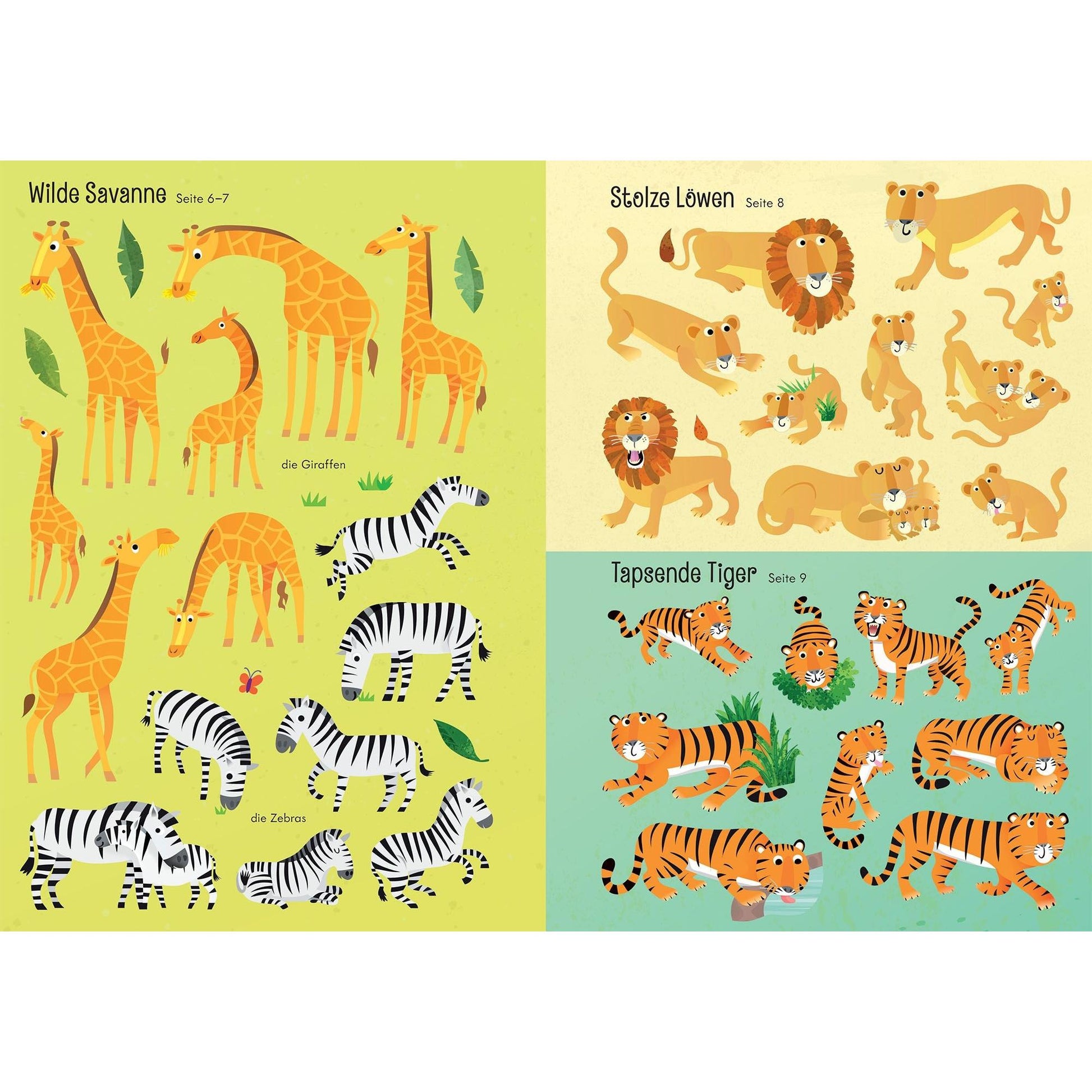 Usborne - Mein Immer-wieder-Stickerbuch: Tiere im Zoo