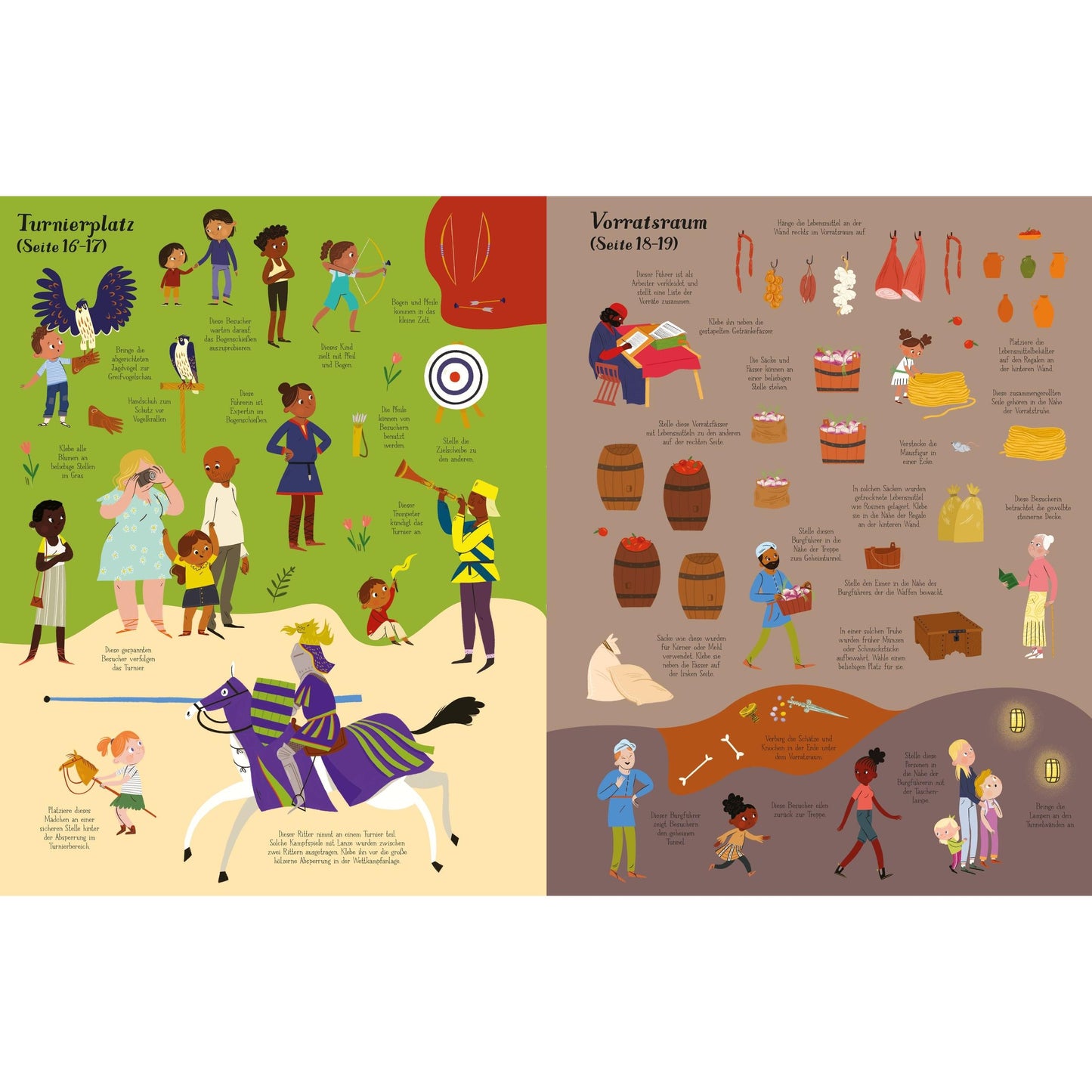 Usborne - Mein Stickerbuch Ausflug zur Burg 5+