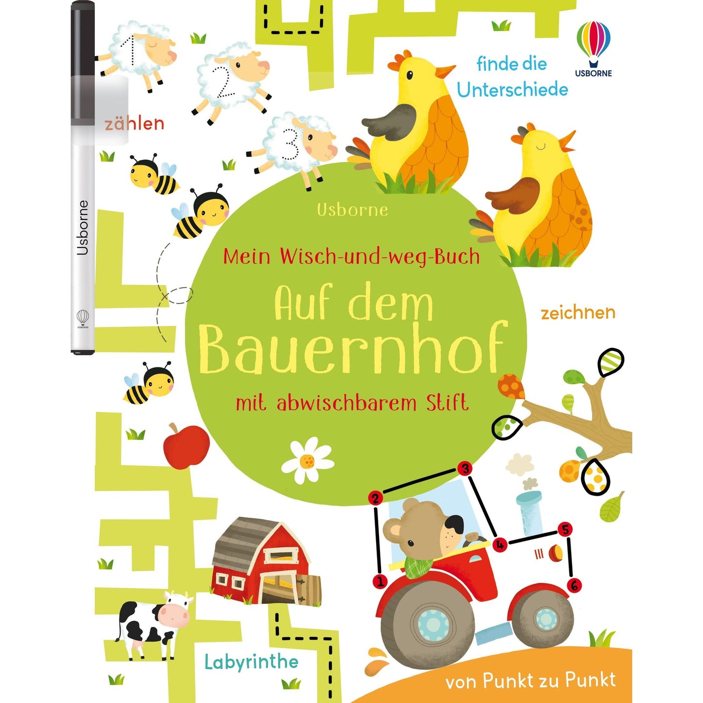Usborne Mein-wisch-und-weg Buch Auf dem Bauernhof