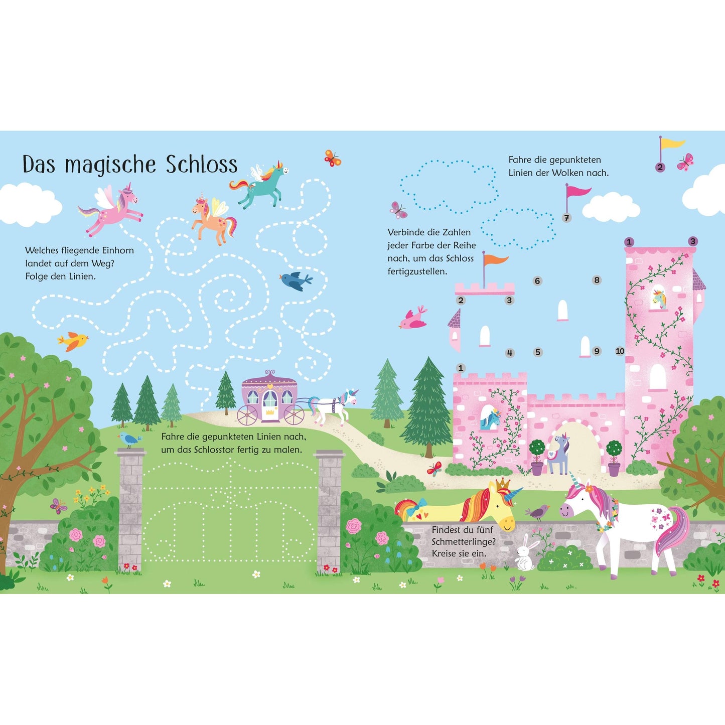 Usborne Mein wisch und weg Buch Einhörner