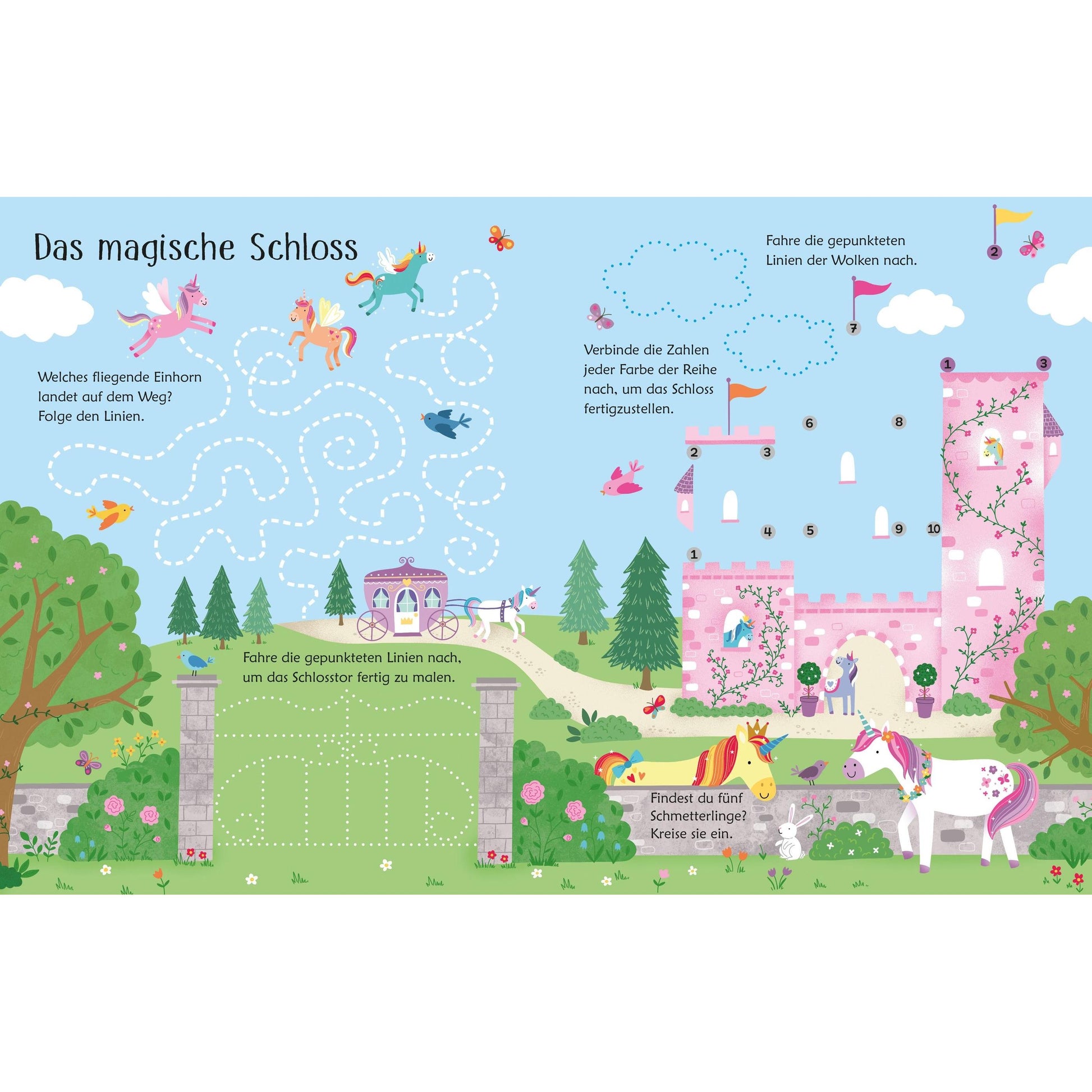 Usborne Mein wisch und weg Buch Einhörner