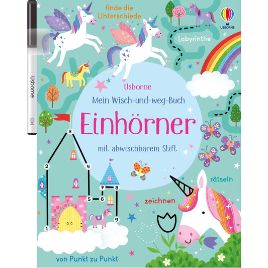 Usborne Mein wisch und weg Buch Einhörner