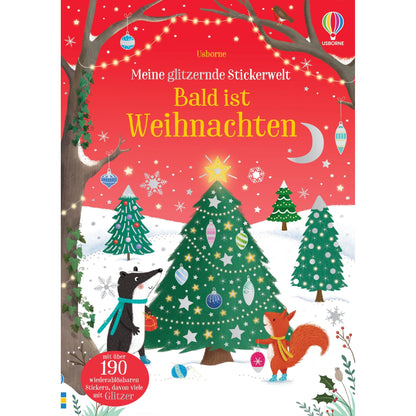 Usborne Meine glitzernde Stickerwelt - Bald ist Weihnachten