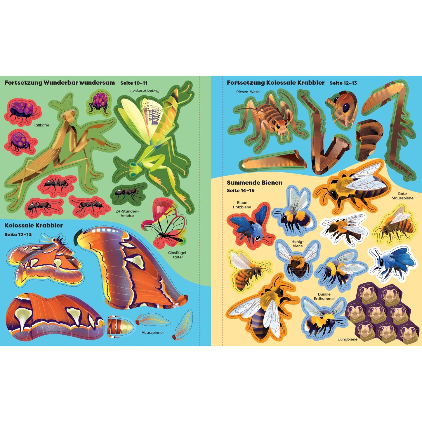 Usborne die große Sticker-Tierwelt Krabbeltiere