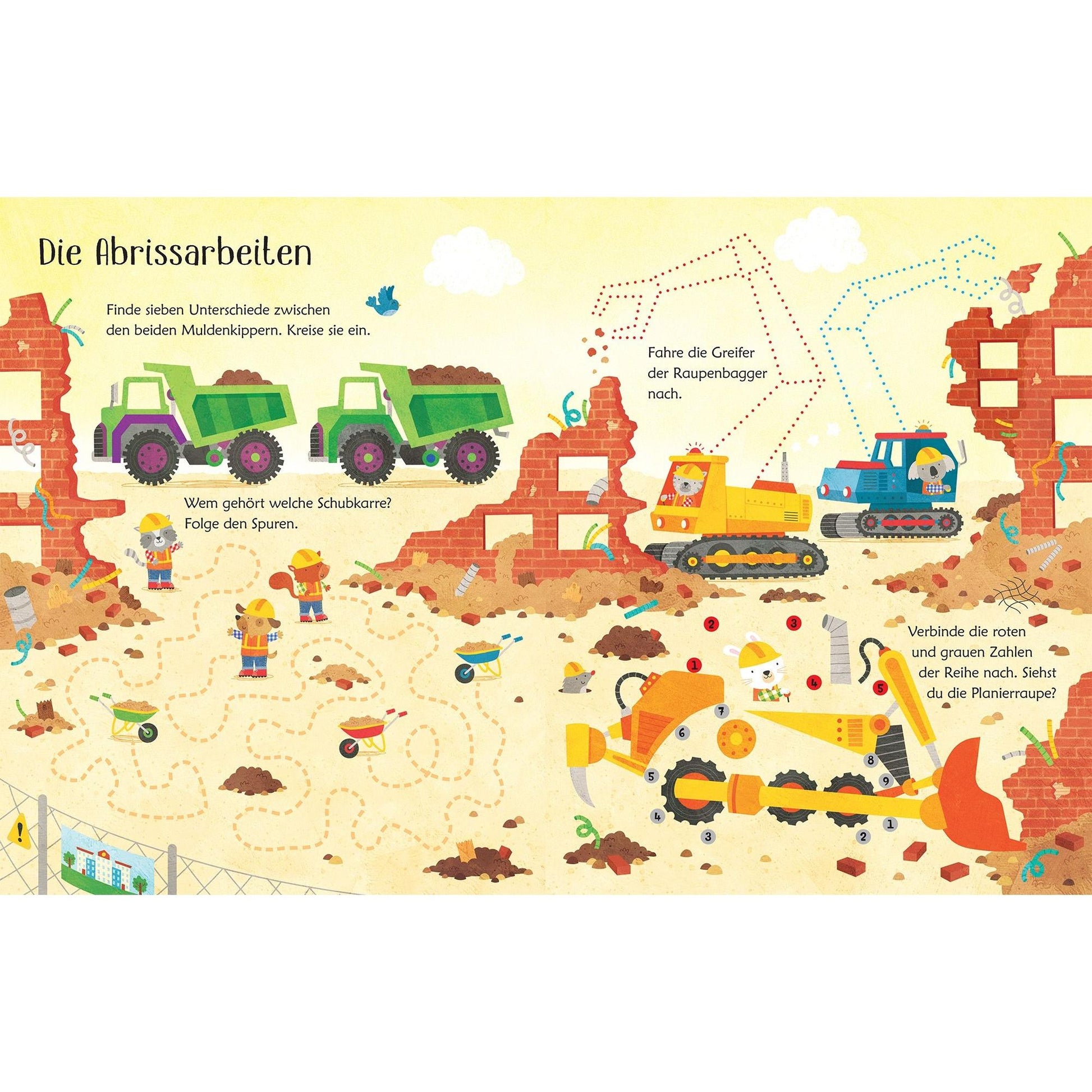 Usborne mein wisch und weg Buch Auf der Baustelle