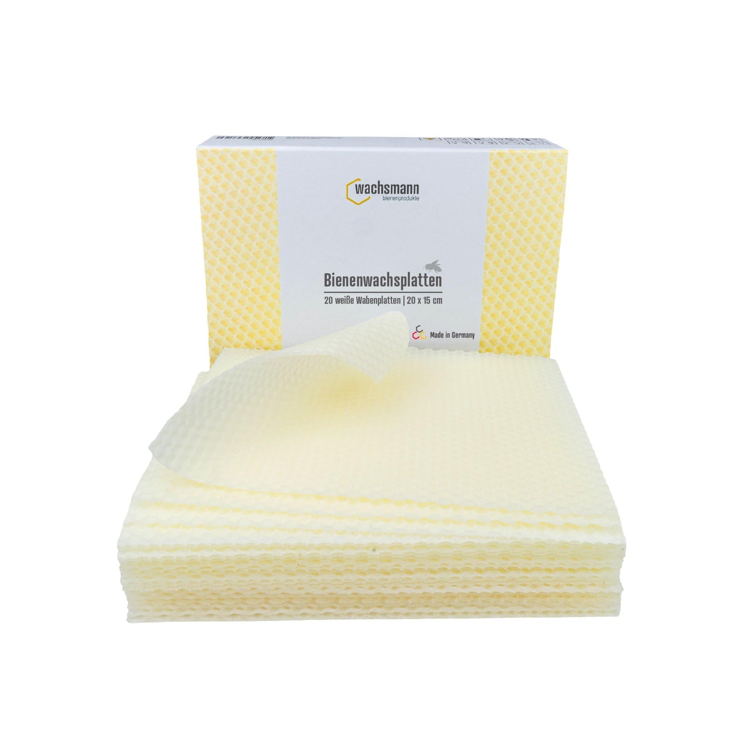 Wachsmann Bienenwachsplatte, 100 % Bienenwachs 1 Stück, 15 x 20 cm, Wachsplatten