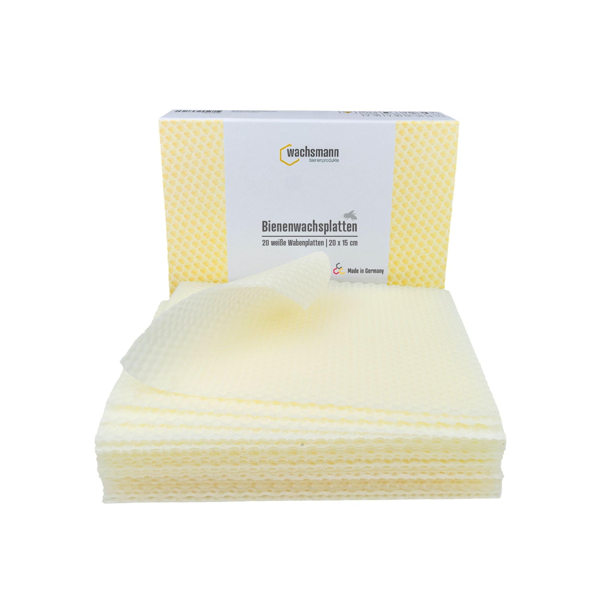 Wachsmann Bienenwachsplatte, 100 % Bienenwachs 1 Stück, 15 x 20 cm, Wachsplatten