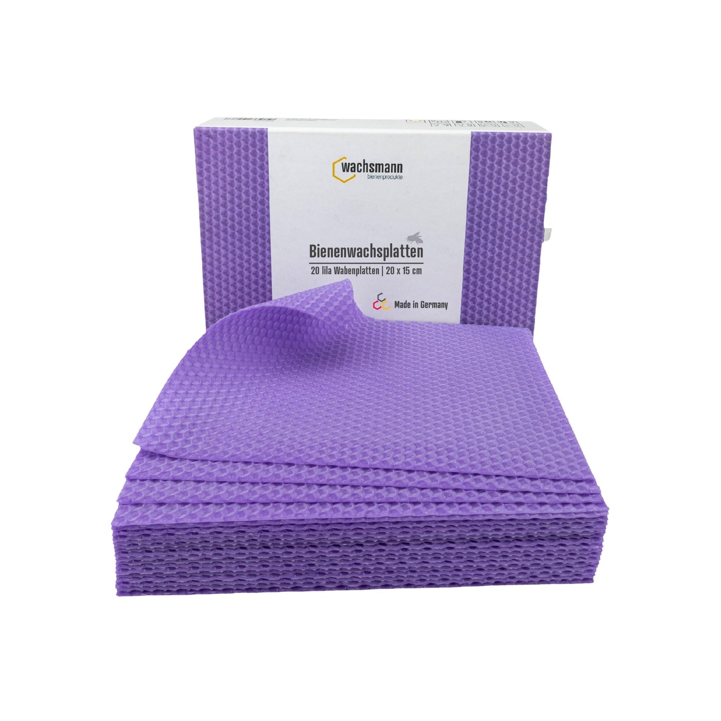 Wachsmann Bienenwachsplatte, 100 % Bienenwachs 1 Stück, 15 x 20 cm, Wachsplatten