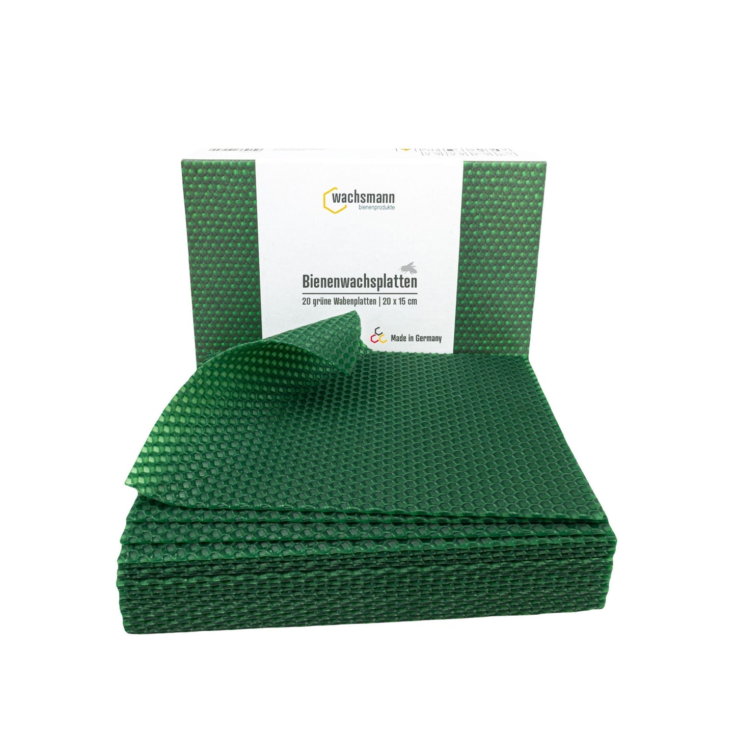 Wachsmann Bienenwachsplatte, 100 % Bienenwachs 1 Stück, 15 x 20 cm, Wachsplatten