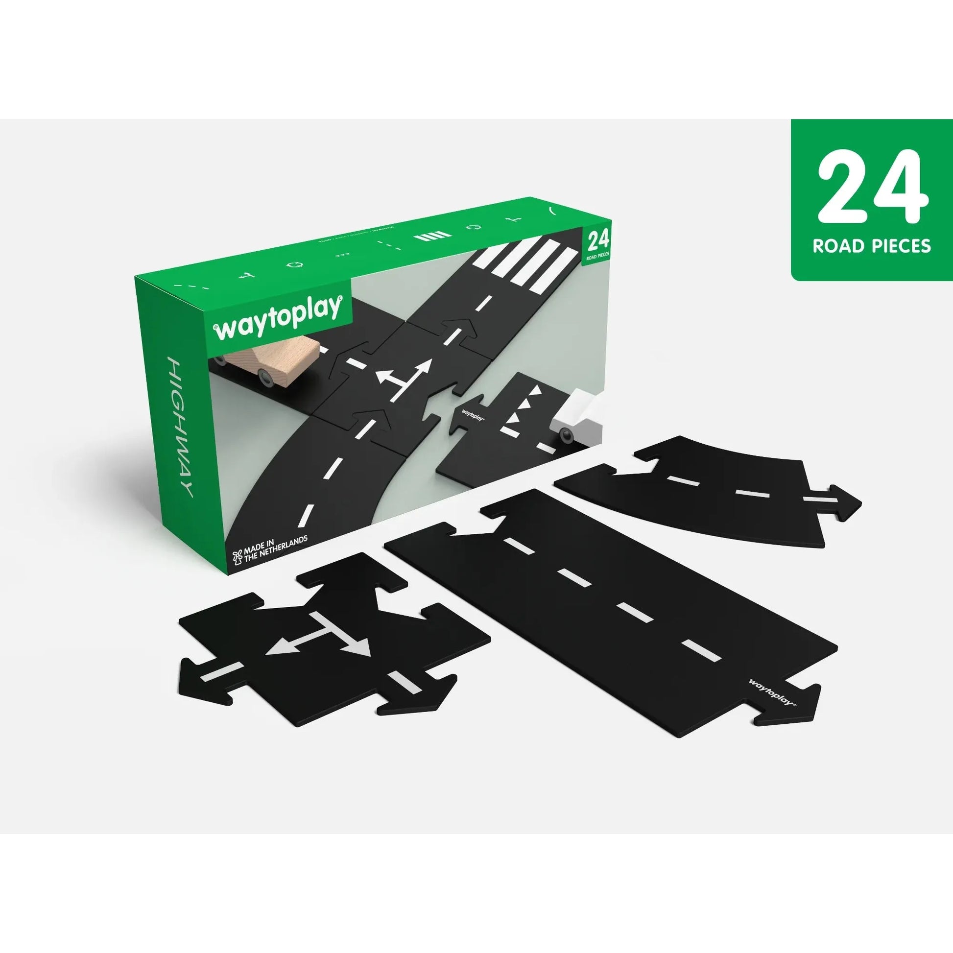 Waytoplay Highway - Large 24 flexible Straßenteile