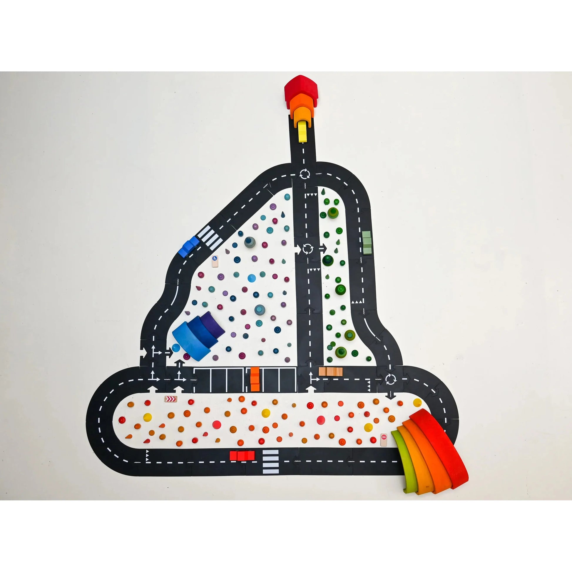 Waytoplay Set King of Road 40 flexible Straßen 2 Autos