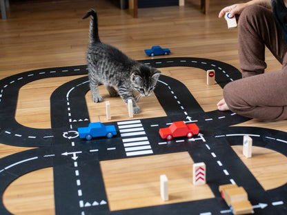 Waytoplay Set King of Road 40 flexible Straßen 2 Autos