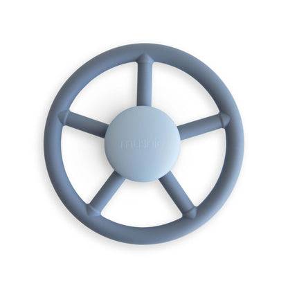 mushie Spinner mit Saugnapf Lenkrad blau