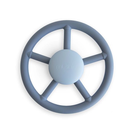 mushie Spinner mit Saugnapf Lenkrad blau