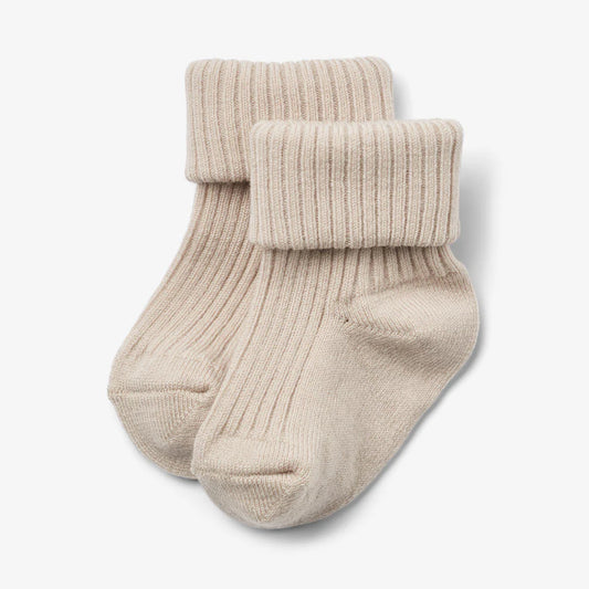 Wheat Wollsocken Rib Socks Ziggy Offwhite