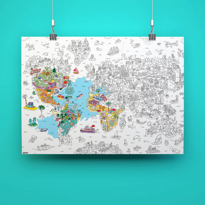 Omy Atlas Riesenposter zum Ausmalen