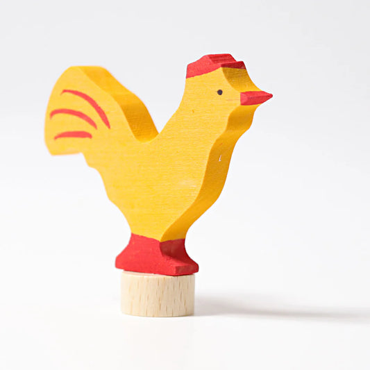 Grimms Steckfigur gelber Hahn