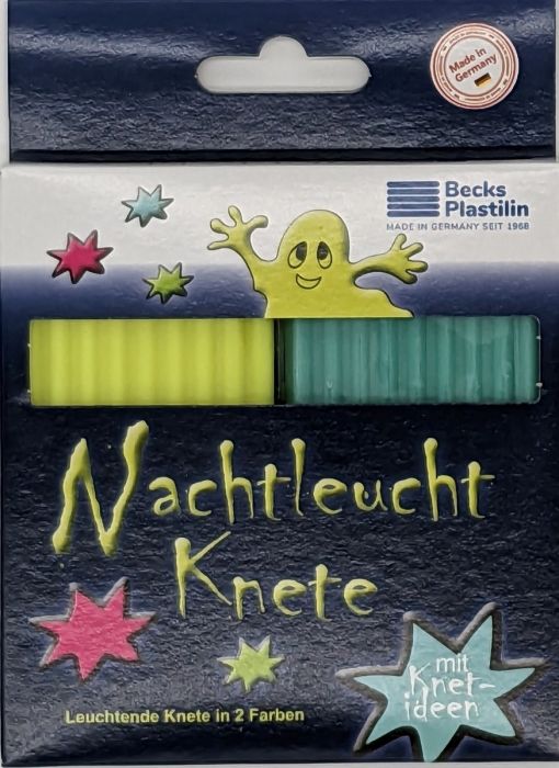 Becks Plastilin Nachtleucht Knete 2 Farben