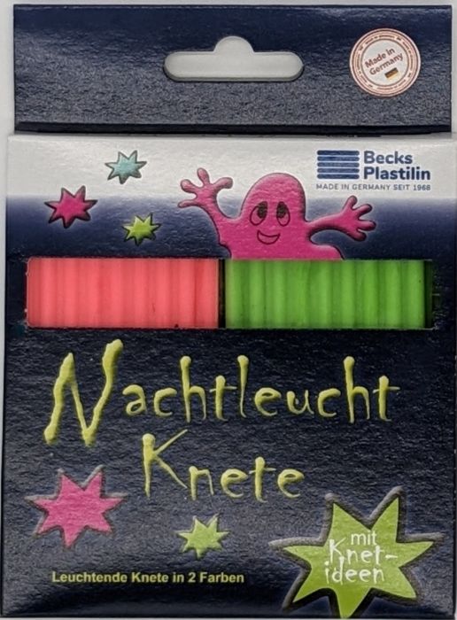 Becks Plastilin Nachtleucht Knete 2 Farben